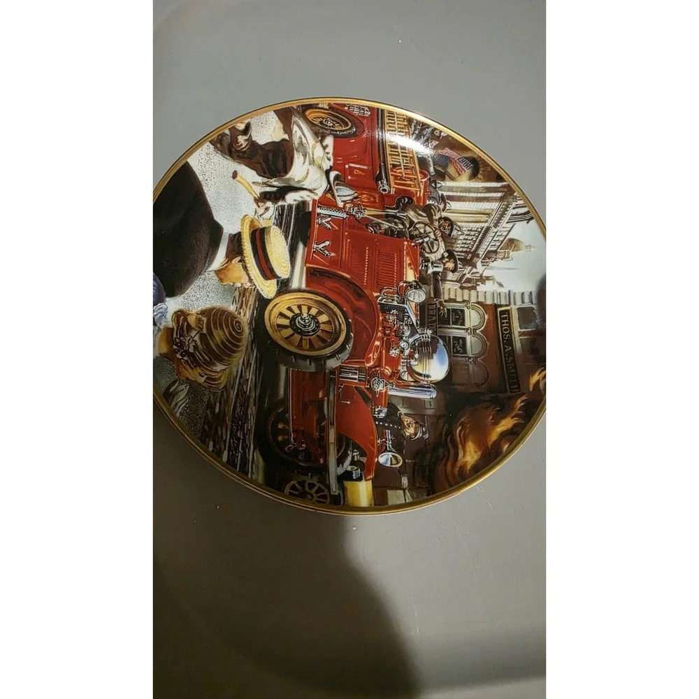 Franklin Mint National Fire Museum Plate The 1922 Ahrens-Fox Limited Edit #X1849